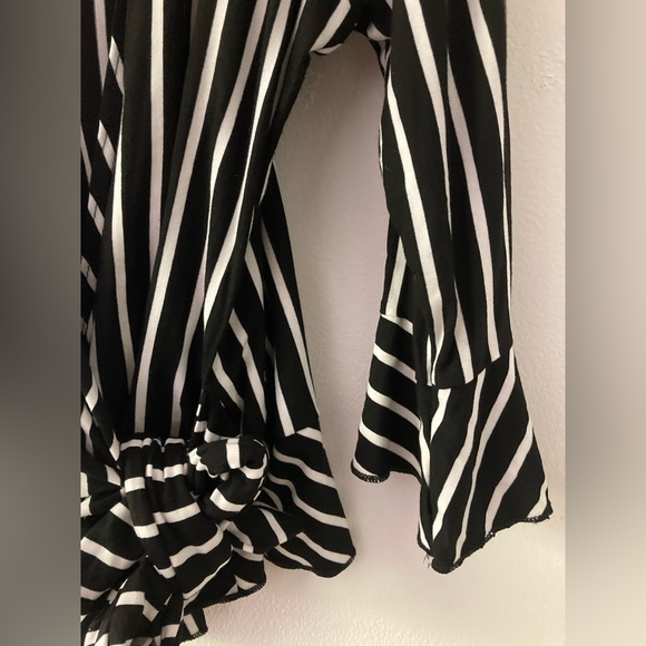 BooHoo Black & White Wrap Blouse - Picture 7 of 7